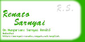 renato sarnyai business card